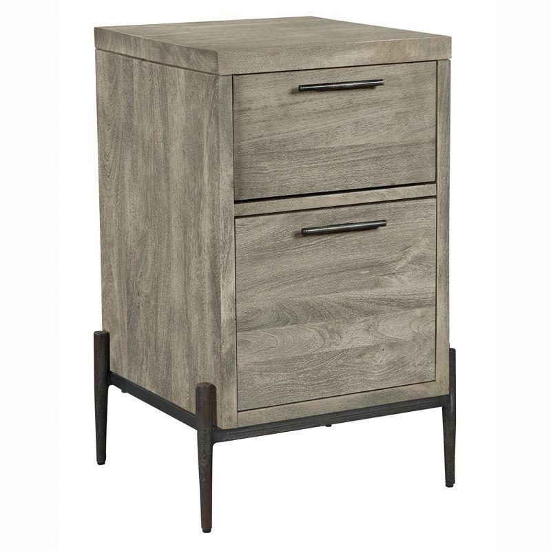 Bedford Park 20" Gray Mango Wood 2-Drawer File Cabinet