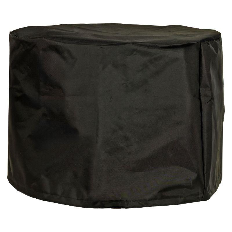 SunnyDaze Decor Oxford 22.5" Diameter x 16" H Black Solid Fire Pit Cover