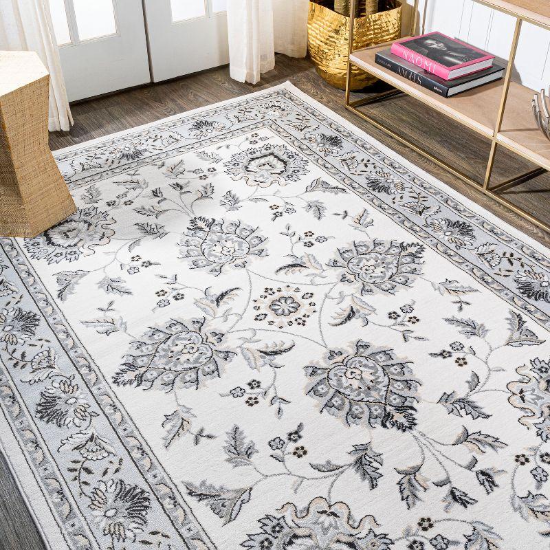 3'x 5' Cherie French Cottage Area Rug, Cream/Light Gray - JONATHAN Y