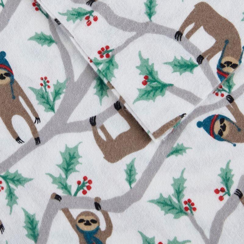 Full Cozy Flannel Sheet Set Multi Sloth