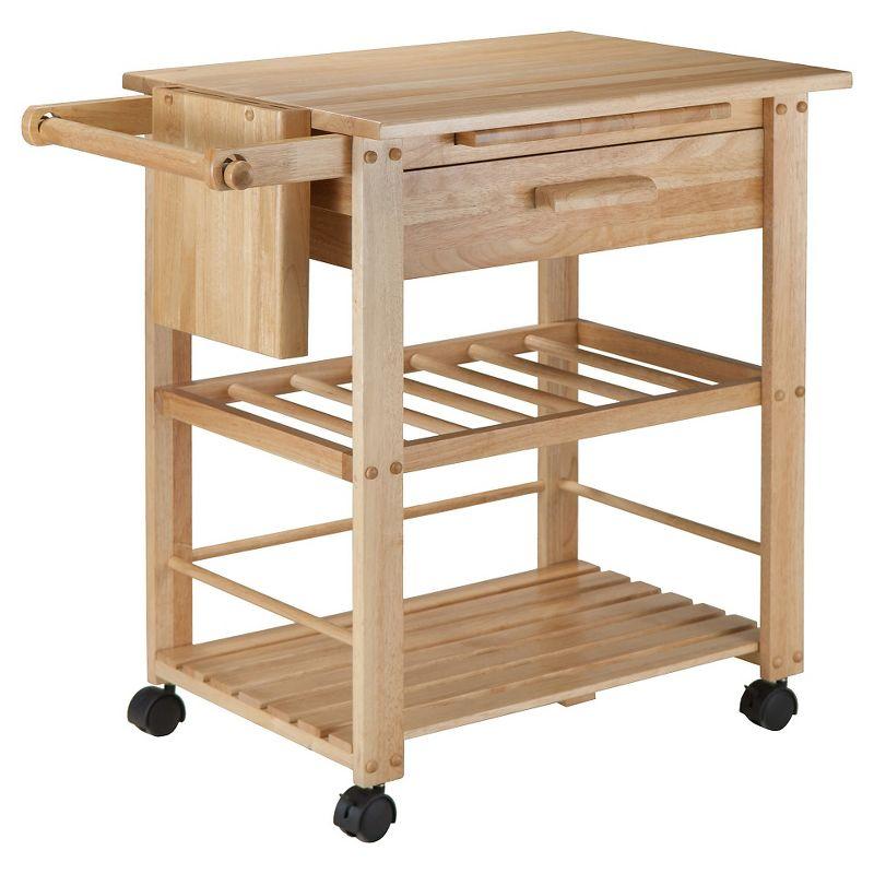 Millwood Pines Schulenburg Wood Kitchen Cart