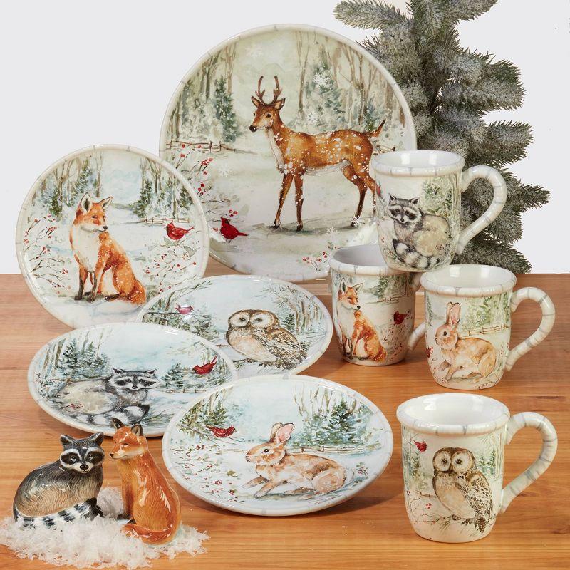 Winter's Walk Multicolor Ceramic 16-Piece Dinnerware Set