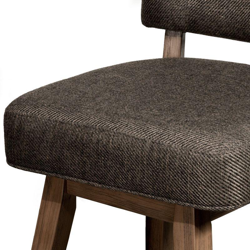 26" Lanning Swivel Counter Height Barstool Chocolate Brown - Hillsdale Furniture: Rubberwood, Tufted Back