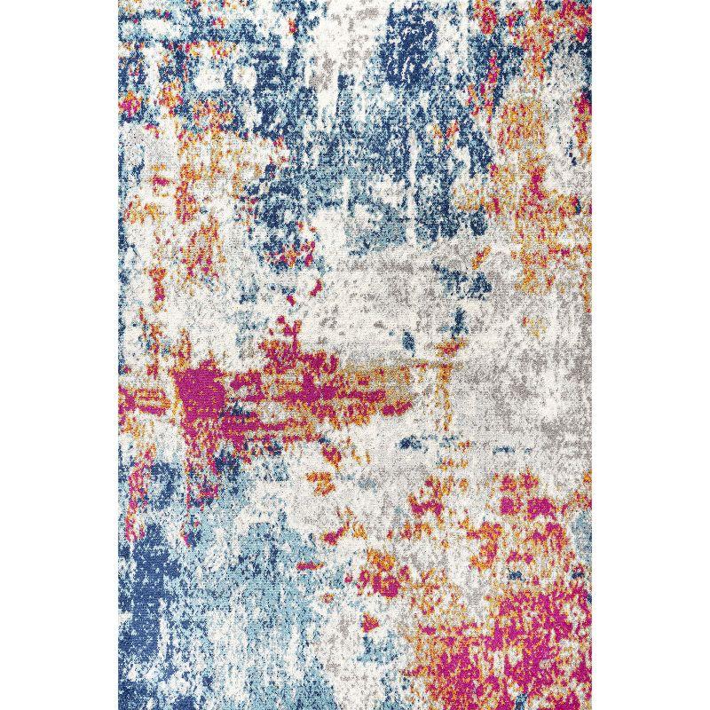8'x10' Sunset Modern Abstract Area Rug, Blue/Multi - JONATHAN Y