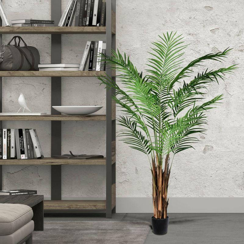 Vickerman 6' Artificial Potted Giant Areca Palm Tree