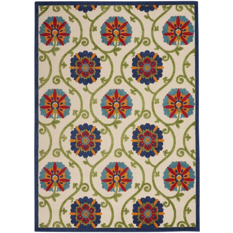 Nourison Aloha Contemporary Floral Outdoor Area Rug