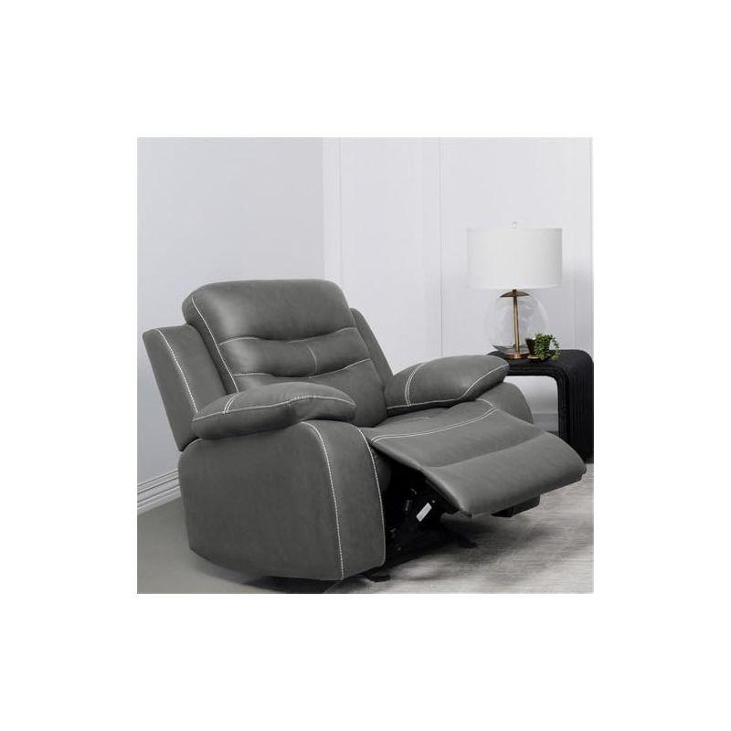 Coaster Home Furnishings Nova Upholstered Glider Recliner Chair Dark Grey