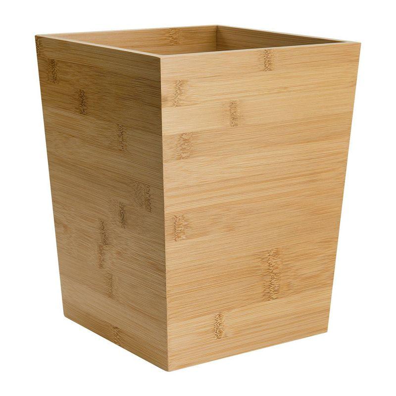 Haven Light Natural Bamboo Angled Wastebasket