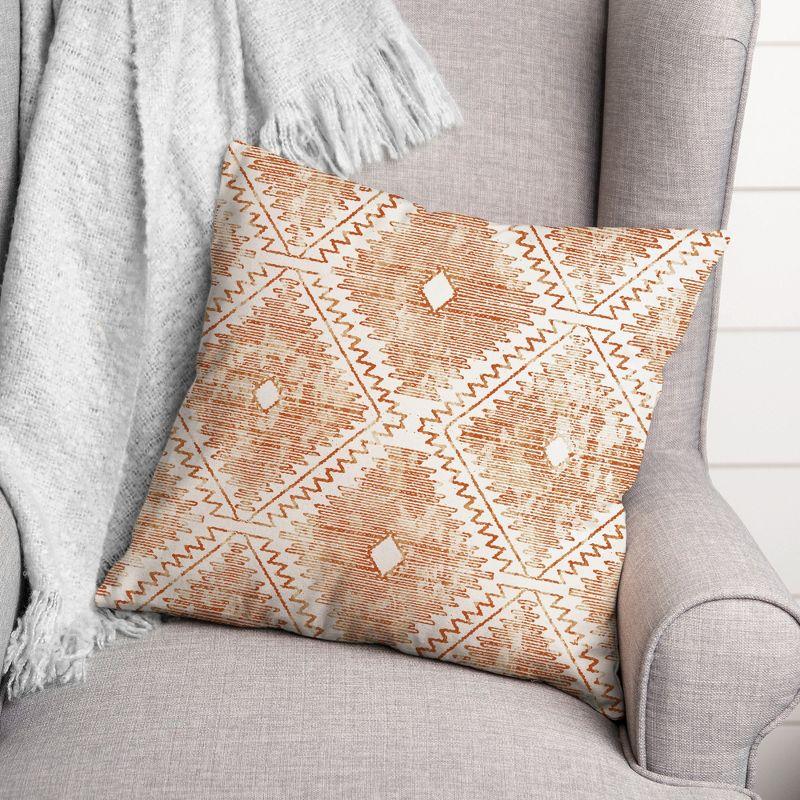 Creative Products Orange Ikat 18 x 18 Spun Poly Pillow