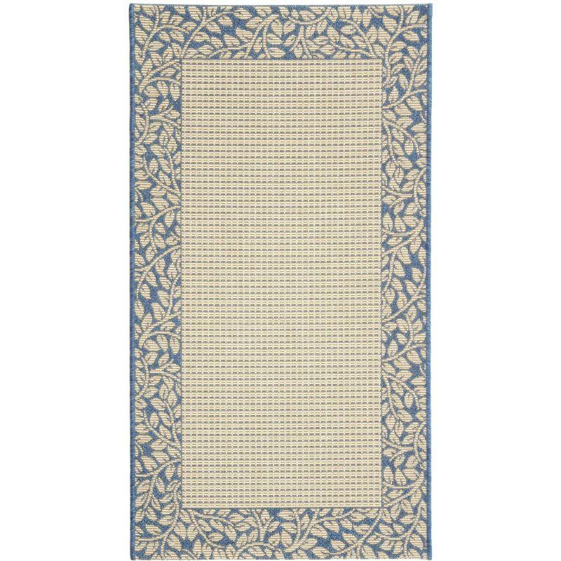 Courtyard Beige Rectangular Flat Woven Easy Care Area Rug