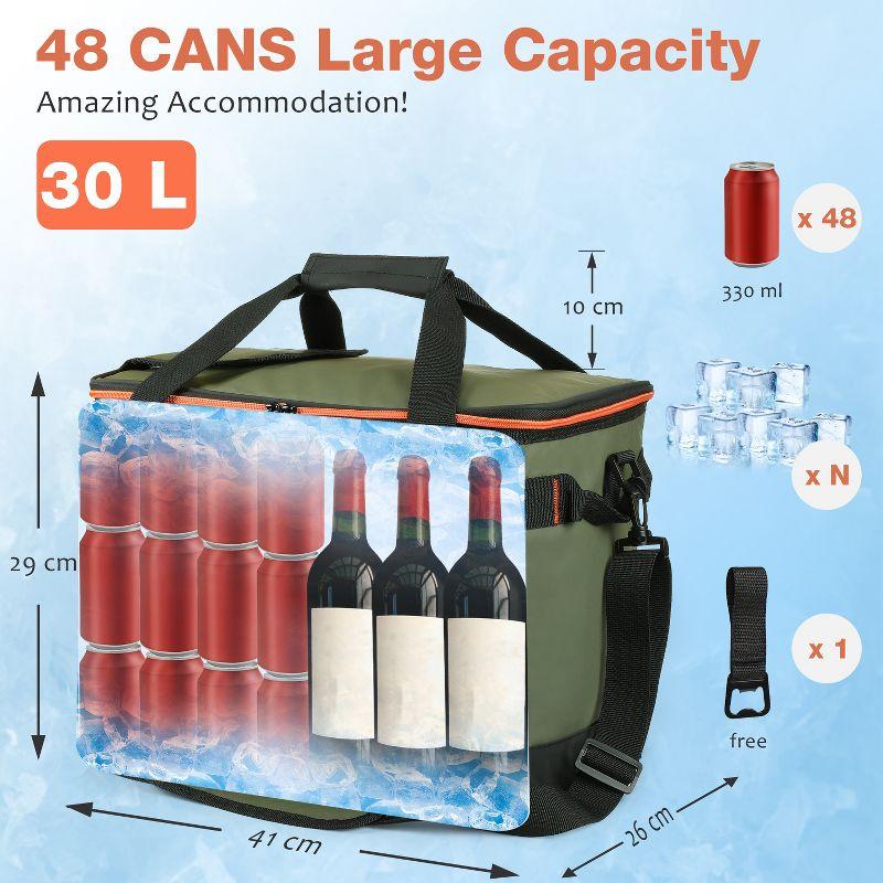 Tirrinia Tirrinia 31qt/48 Cans Soft Sided Cooler, Large capacity Soft Ice Chest, Portable Beach Cooler, Tirrinia CB