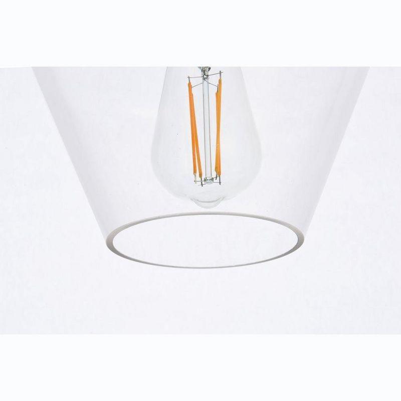 Elegant Lighting Gene 1 light Black and Clear glass plug-in pendant
