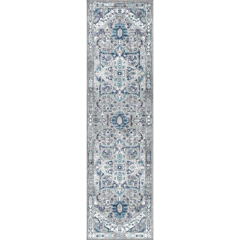 Modern Persian Vintage Medallion Runner Rug - JONATHAN Y