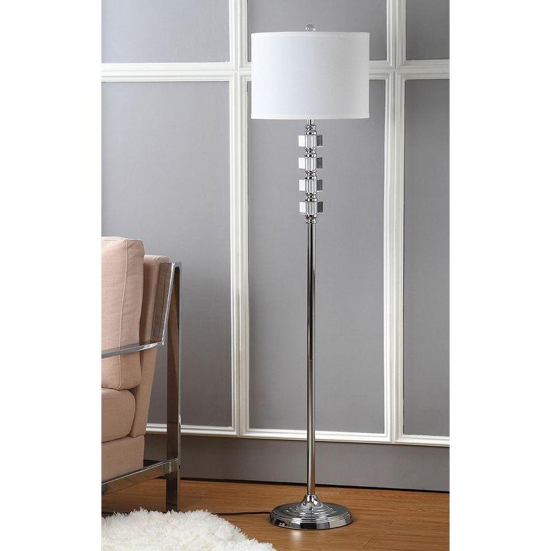 Lombard 60 Inch H Street Floor Lamp - Clear/Chrome - Safavieh