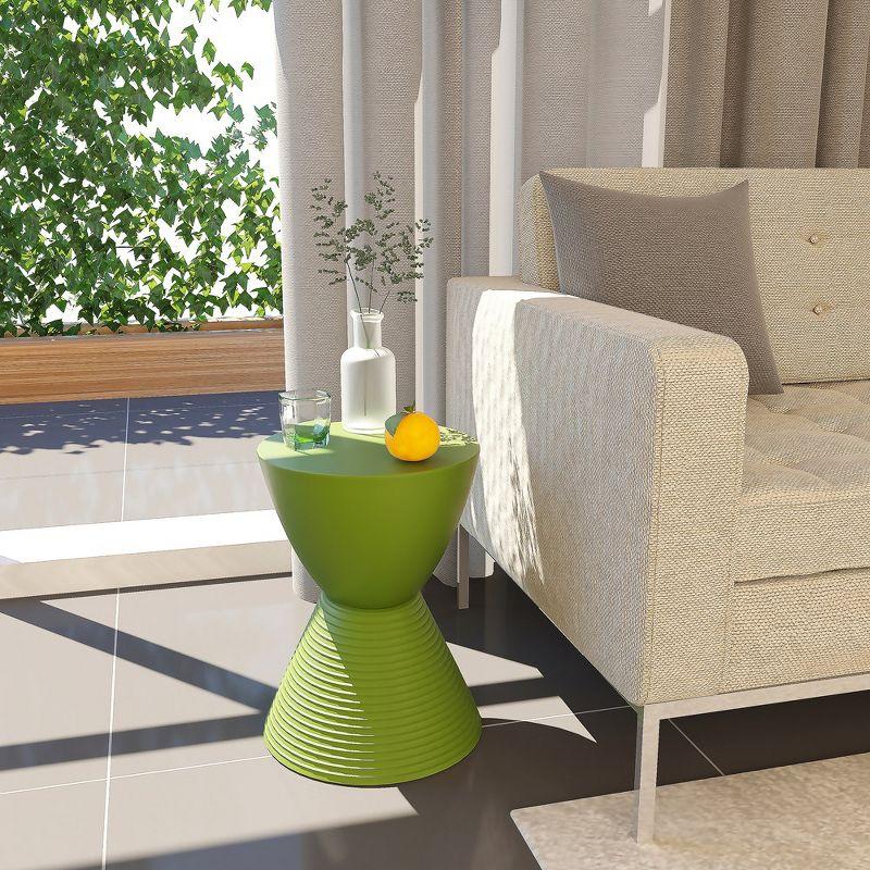 LeisureMod Boyd Modern Round Plastic Side Table