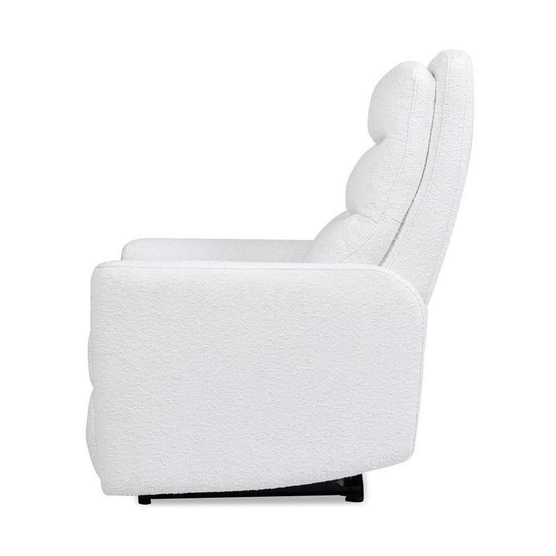 Jennifer Taylor Home Bloomy 32" Power Recliner High-Back Nursery Lounge Chair, Chiffon White Boucle