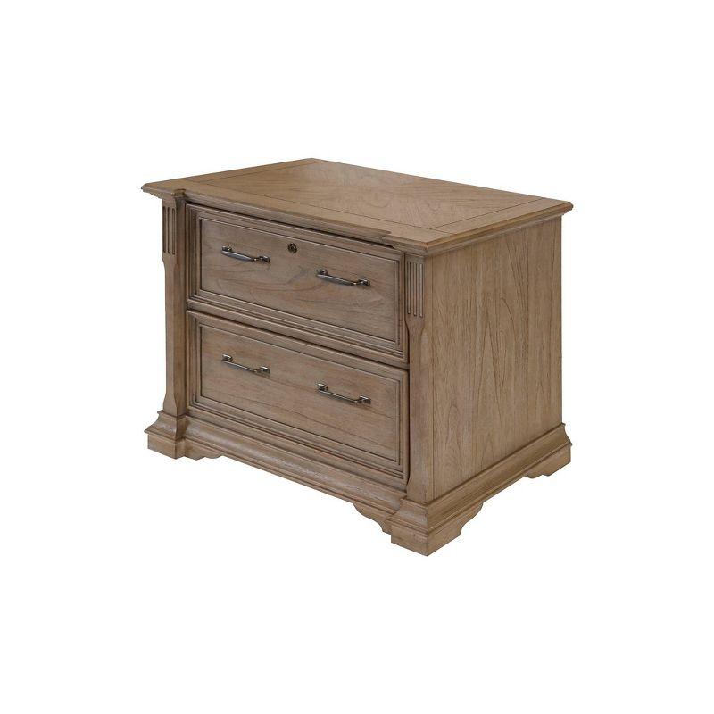 Bristol Traditional Wood Lateral File Light Brown - Martin Furniture: No Assembly, 2 Drawers, 26"H