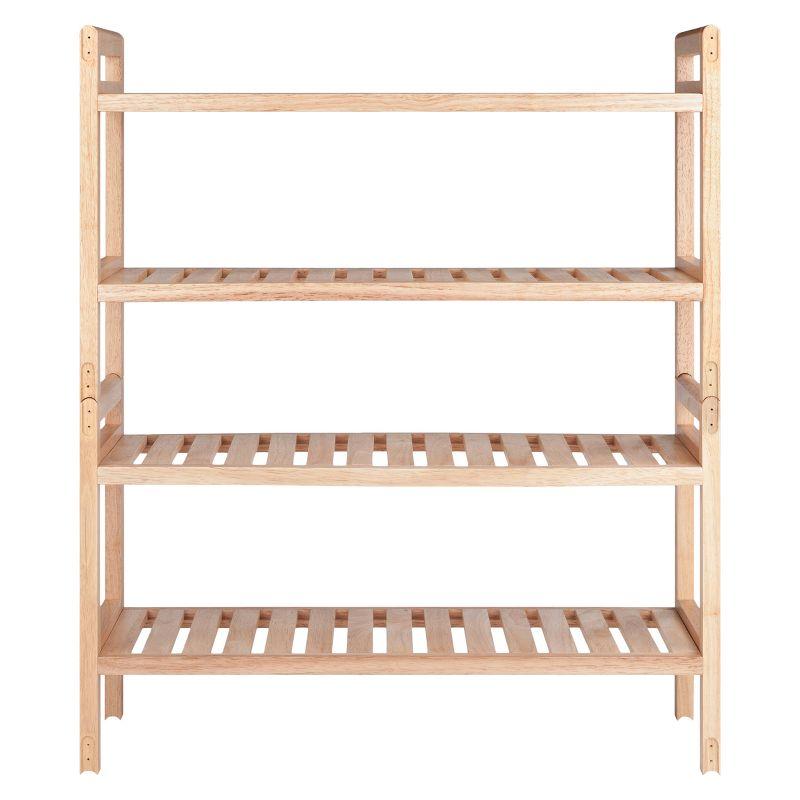 2pc Mercury Stackable Shoe Rack Set Natural - Winsome: Hardwood Organizer for Closet & Entryway