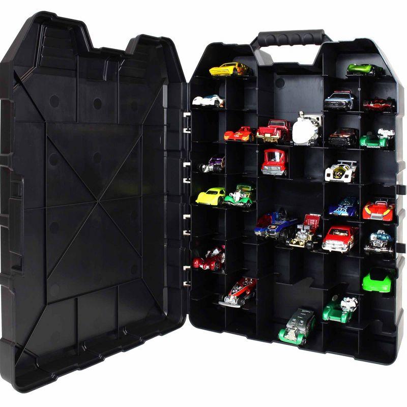 Hot Wheels 48- Car storage Case With Easy Grip Carrying Case, 48-car