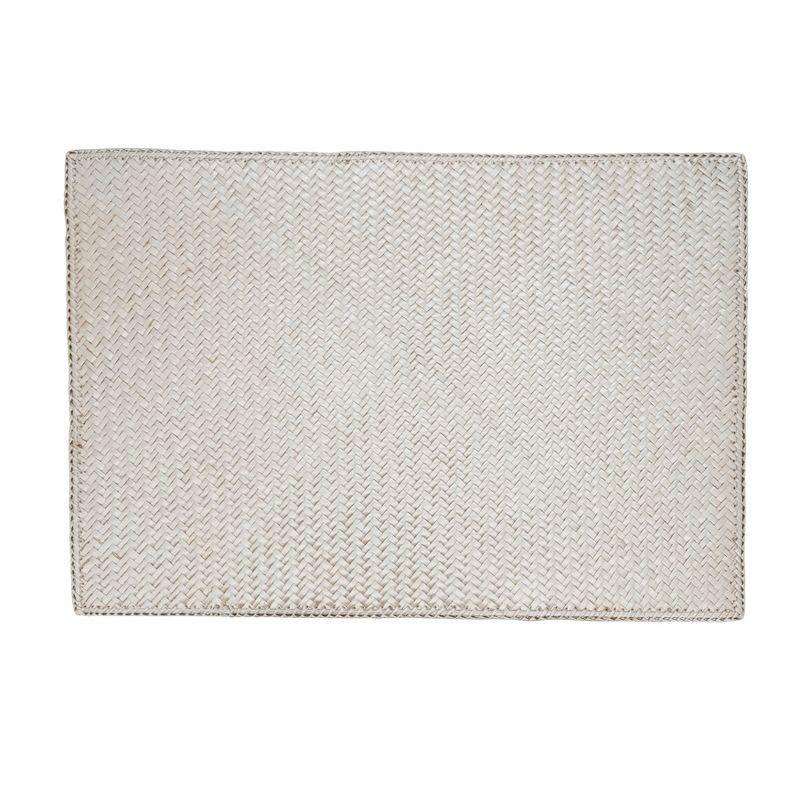 Silver Water Hyacinth Woven Rectangle Placemats, 13" x 19"