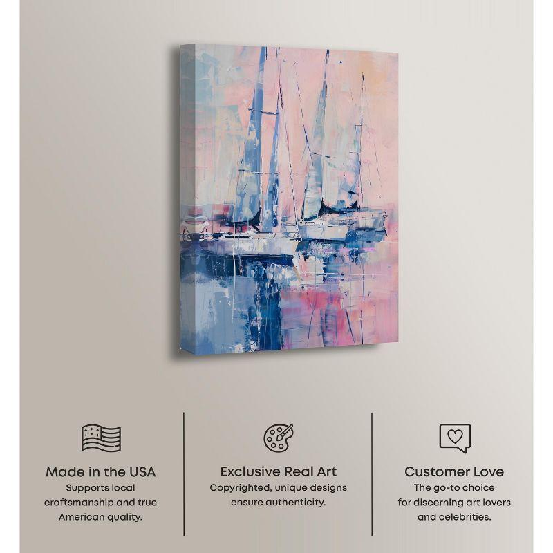 Art Remedy Art Remedy Pastel Sea Breeze Framed Sailing 1 Piece Canvas Wall Art 57710