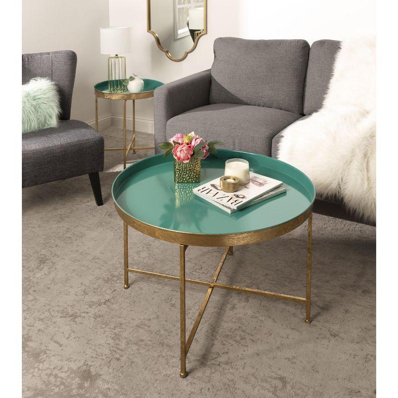 Kate and Laurel Celia Round Metal Coffee Table