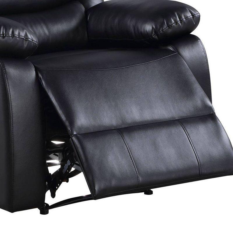 39" Eilbra PU Recliner Sofa Black- Acme Furniture