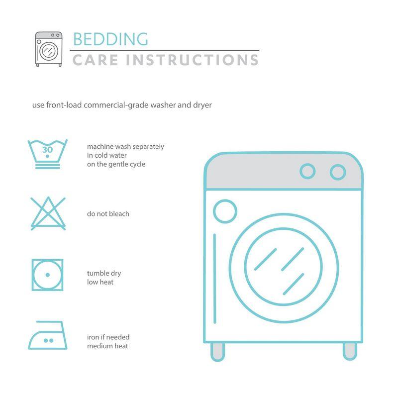 3pc Full/Queen Coastal Chic Scallop Edge Duvet Set Gray/White - Lush Décor