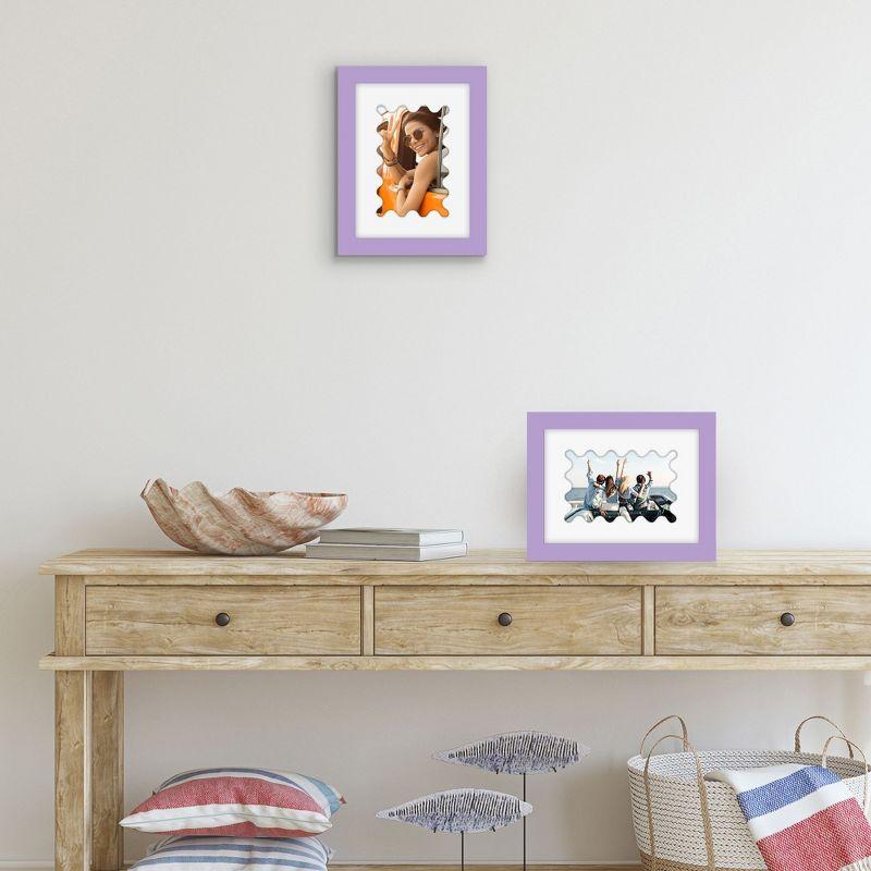 Americanflat Picture Frame With Wavy Mat - Ideal For Any Room, Living Rooms, Dorm Room