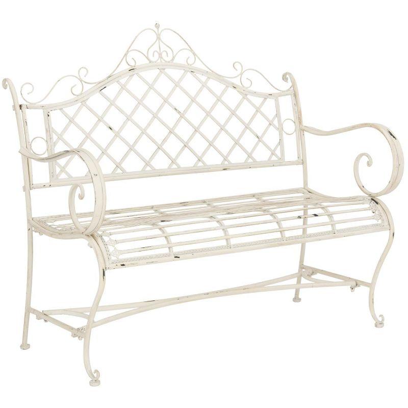 Abner Bench - Outdoor - PAT5017 - Antique White - Safavieh