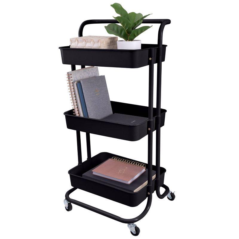 Organize It All 3 Tier Rolling Basket Cart