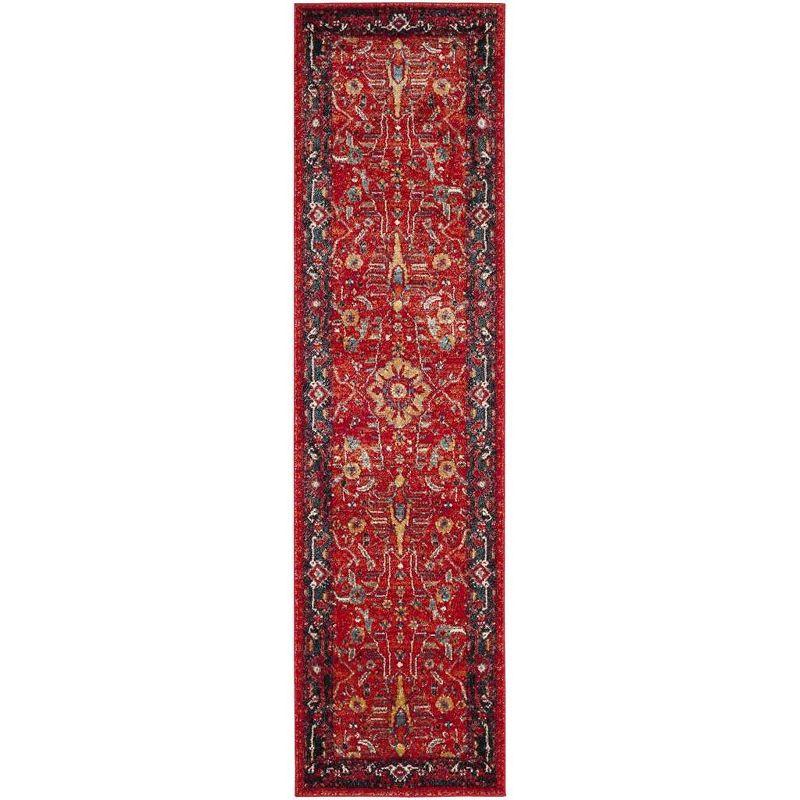 Vintage Hamadan VTH220 Power Loomed Indoor Runner Rug - Orange/Navy - 2'3"x10' - Safavieh