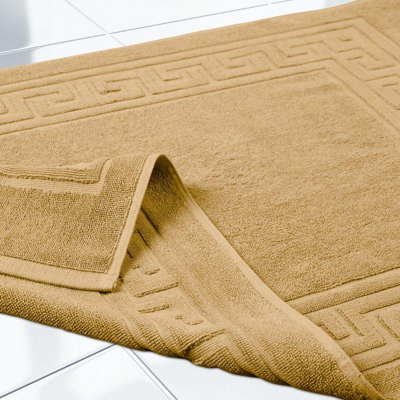 Modern Absorbent Bath Mat (Set of 2), 22" x 35", Toast - Blue Nile Mills