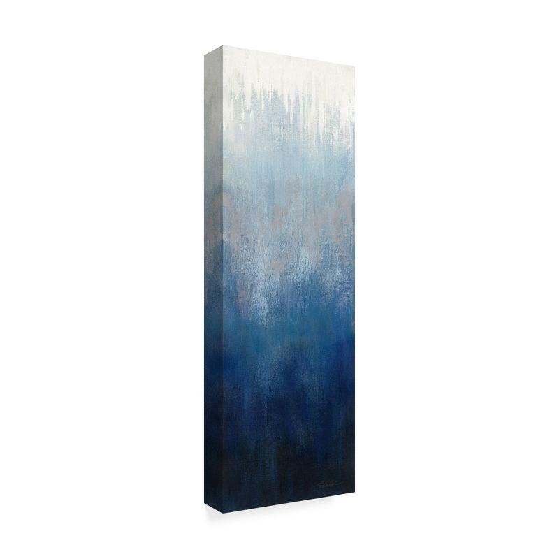 Silvia Vassileva Blue Ombre Abstract Canvas Art 16" x 47"