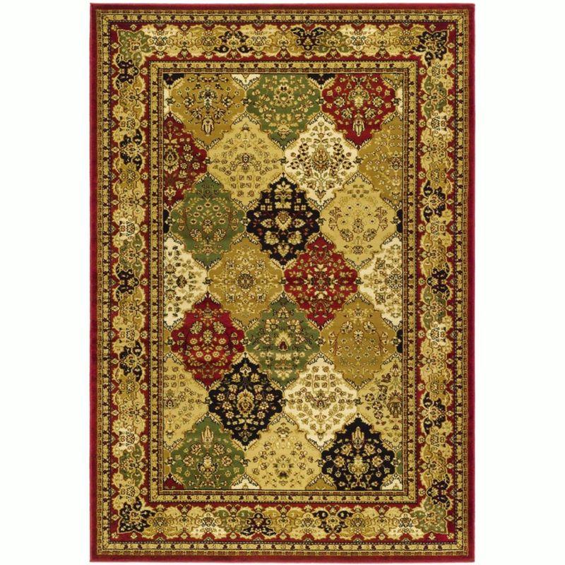 Lyndhurst LNH221 Power Loomed Area Rug - Multi/Red - 5'3"x7'6" - Safavieh