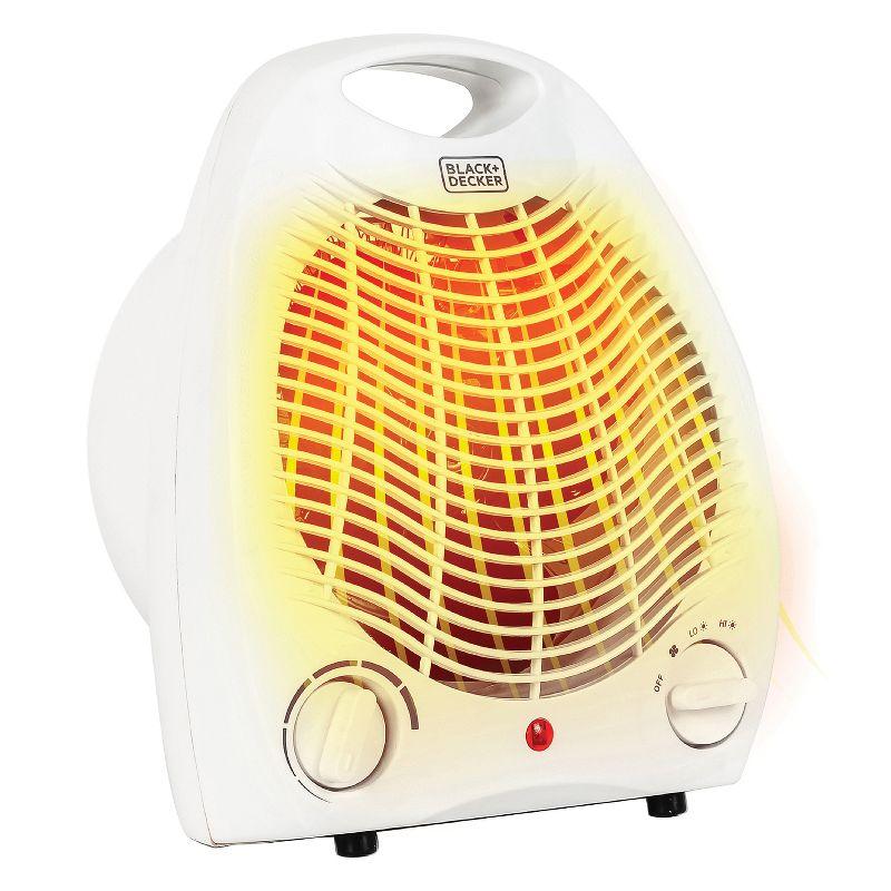 BLACK+DECKER Personal Desktop 1,500 Watt Electric Fan Compact Heater