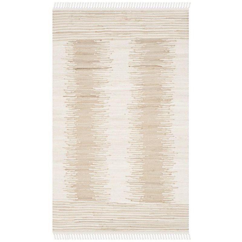 Coastal Ivory Cotton Flat Woven 2'6" X 4' Area Rug