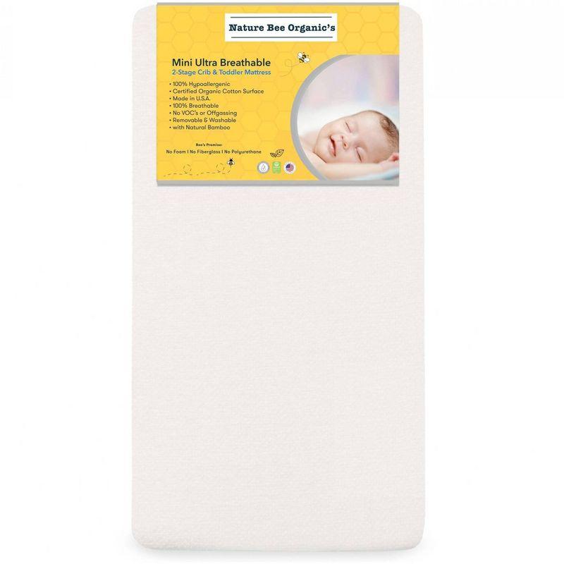 Nature Bee Organic's Mini Ultra Breathable 2-Stage Crib Mattress