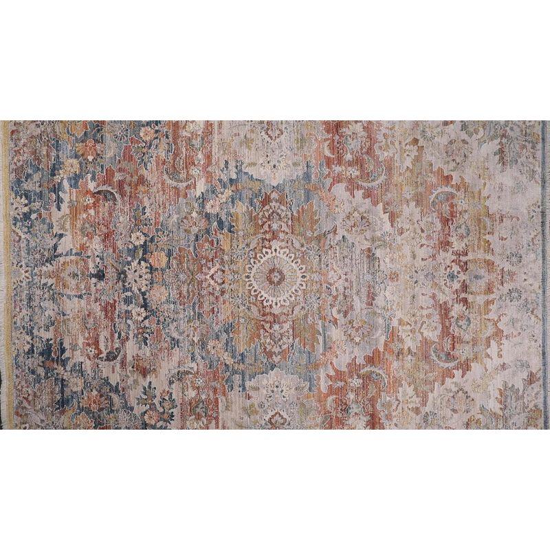 Jemsa Medallion Area Rug Blue/Orange - Jaipur Living5'3