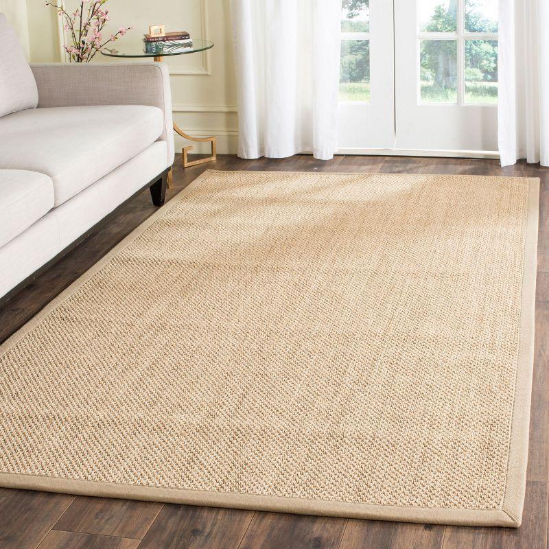 Natural Fiber NF141 Power Loomed Indoor Area Rug - Maize/Linen - 4'x6' - Safavieh
