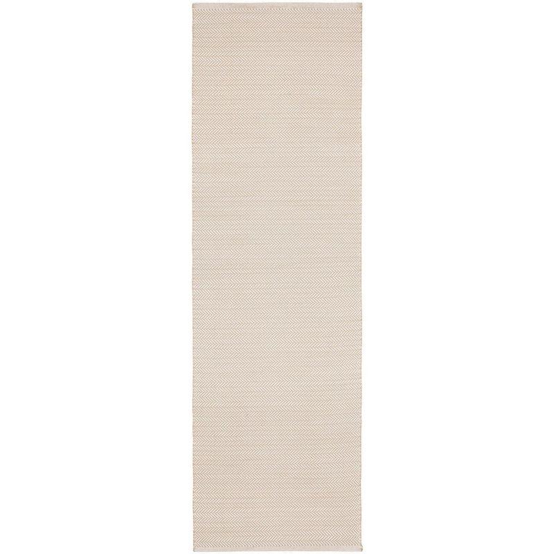 Herringbone Linen/White Handwoven Indoor/Outdoor Rug