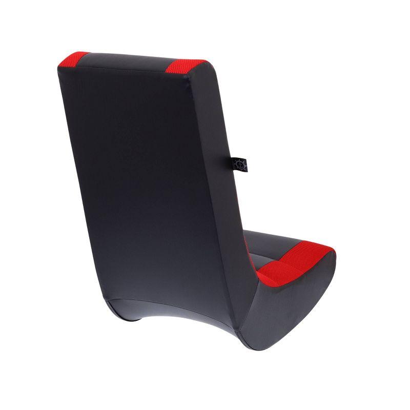 Video Rocker Gaming Chair Black/Red - The Crew Furniture: Ergonomic Floor Seat, Padded for Comfort, No Assembly Required
