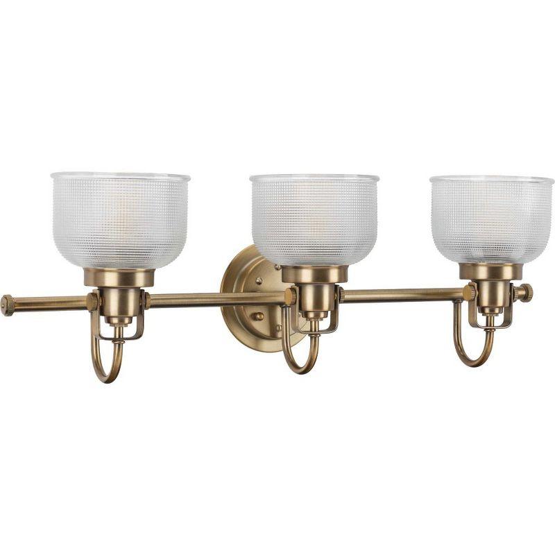 Rosser 3 Light Ribbed Dimmable Vanity Light