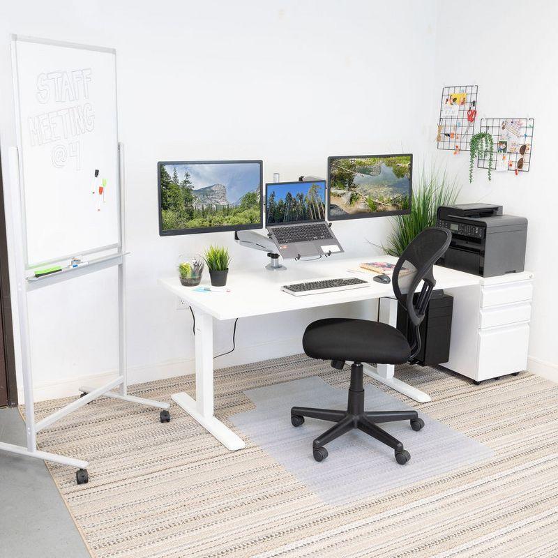 White 55" Rectangular Tabletop for Sit-Stand Desk