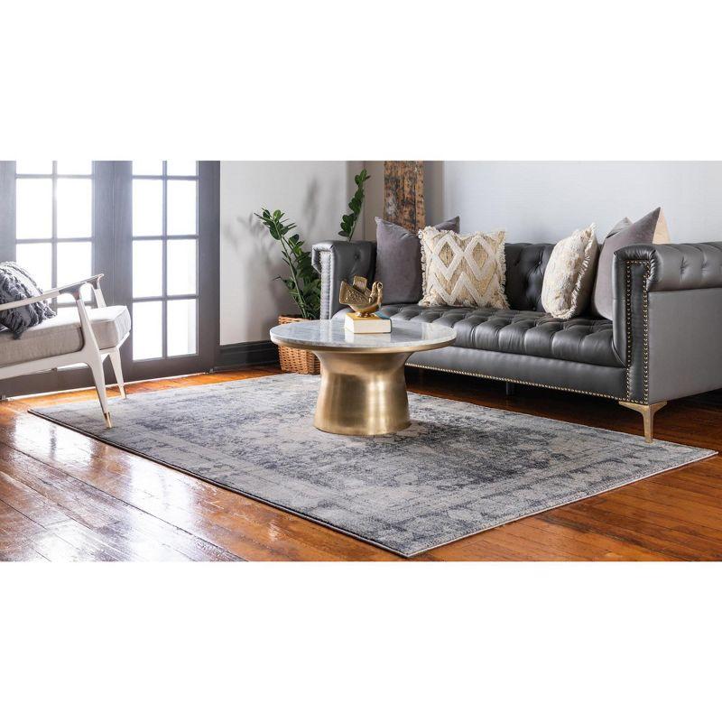 Unique Loom Asheville Collection Area Rug - Rockwell (4' 1" x 6' 1" Rectangle Gray/Beige)
