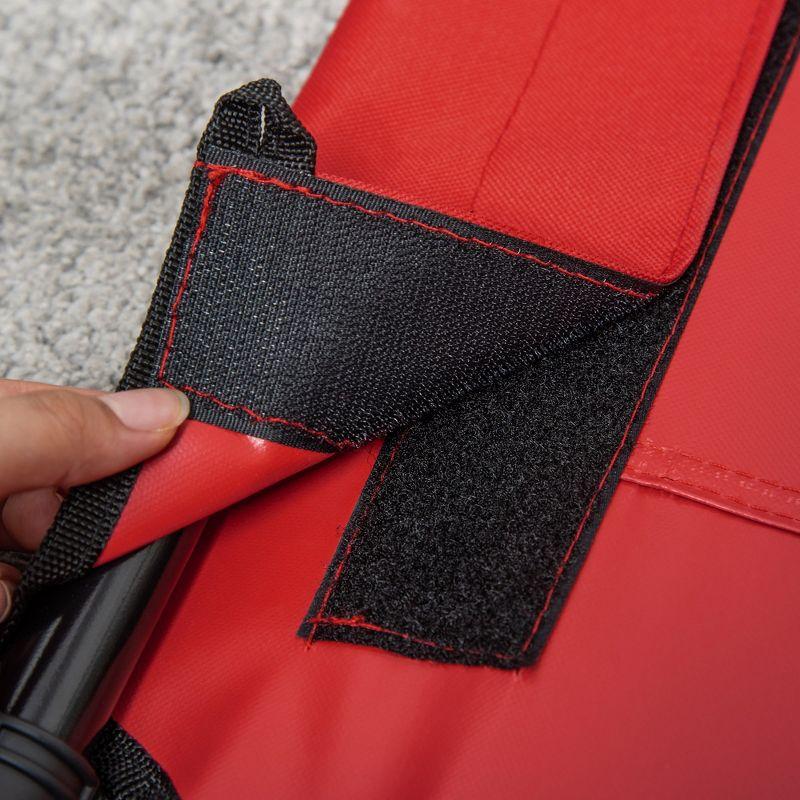 PawHut 48" x 36" Elevated Breathable Dog Bed Portable Pet Cot w/ Carry Bag Metal Frame Breathable Mesh Indoor and Outdoor Red
