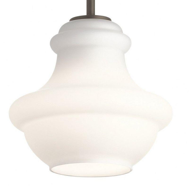 Everly 9.25" 1 Light Mini Schoolhouse Pendant Mercury Glass Brushed Nickel