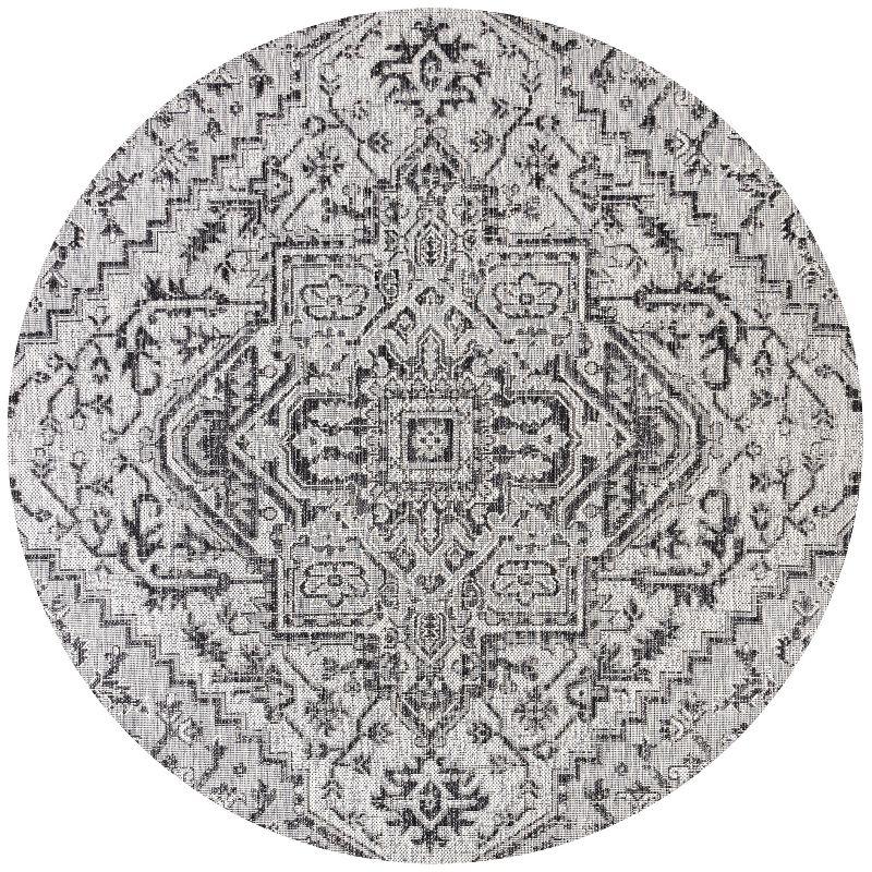 Estrella Bohemian Inspired Medallion Textured Weave Indoor/Outdoor Area Rug - JONATHAN Y