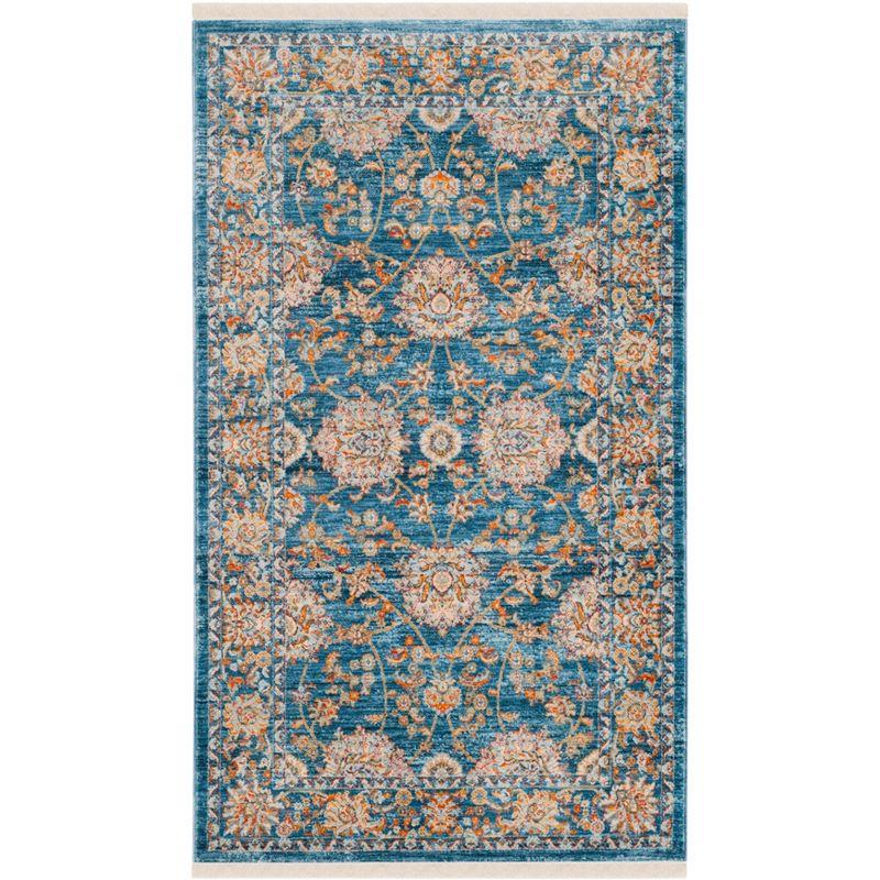 Vintage Persian VTP469 Power Loomed Indoor Accent Rug - Turquoise/Multi - 2'x5' - Safavieh