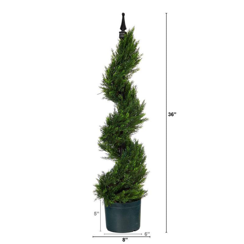 Nearly Natural 3-ft Cypress Spiral Topiary Artificial Tree